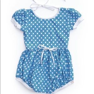 SOLD on XPost EUC Cobalt Lattice Romper